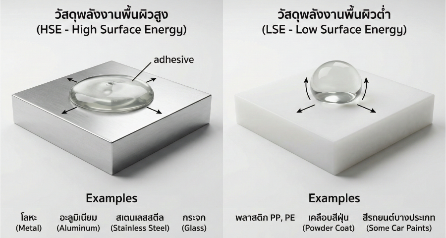 การเปรียบเทียบพลังงานพื้นผิว